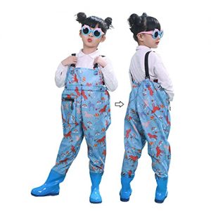 Cuissardes De Pêche Cuissardes Poitrine Waders Pour Jeunes En Nylon/pvc Imperméables Avec Des Bottes Pêche Et Chasse Waders De Plage De Sable Pour Enfants, Garçons Et Filles