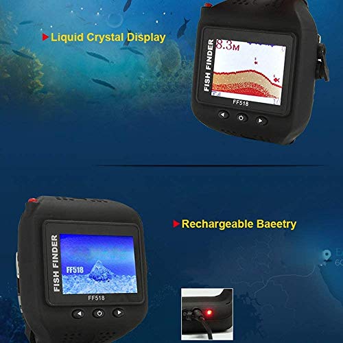 Qchea Fish Finder Recherche De PÊche DÉtecteur De PÊche Smart Smart Emtauve Portable Filler Sonar Sonar Sansar Transcauter For La PÊche À La PÊche À La Courte