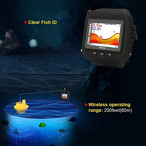 Qchea Fish Finder Recherche De PÊche DÉtecteur De PÊche Smart Smart Emtauve Portable Filler Sonar Sonar Sansar Transcauter For La PÊche À La PÊche À La Courte