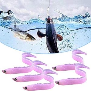 Xikangshun 5 Pièces Appât à Queue De Cheveux -appâts De Pêche Pvc Hairtail Crochets De Poisson Souples Swimbait, Appâts De Simulation 3d Réalistes Pour L’achigan Et Les Espèces D’eau Douce Générales