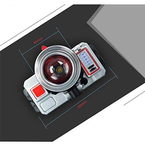 Zgqa-gqa Lampe Frontale, Led Glare Xpe Q5 Huang Guang Blue Light Three Light Source Pêche Usb Charge Lampe Frontale