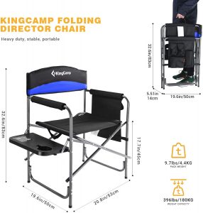 KingCamp Chaise de Camping Pliante XXL