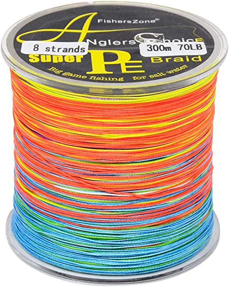 Ligne De Pêche Tressée PE 4 Brins - 300 M, 10-100LB, Haute Sensibilité, Résistante à L'abrasion